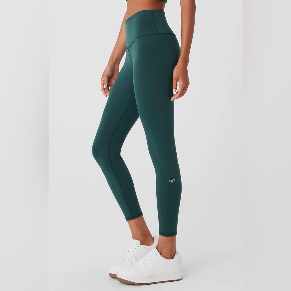 ALO Yoga High-Waist Leggings in Deep Green
